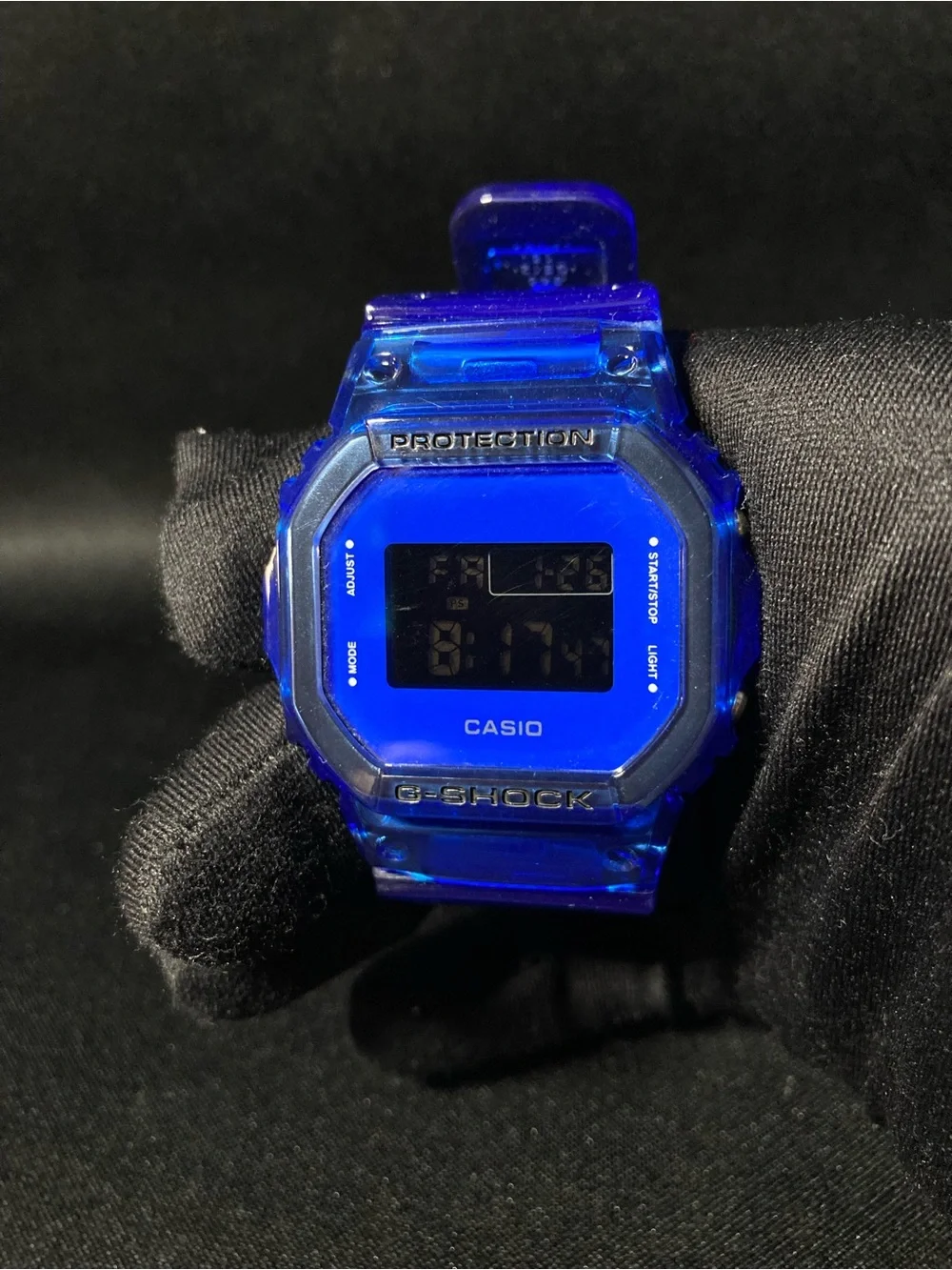 Clear Blue G Shock Dw5600